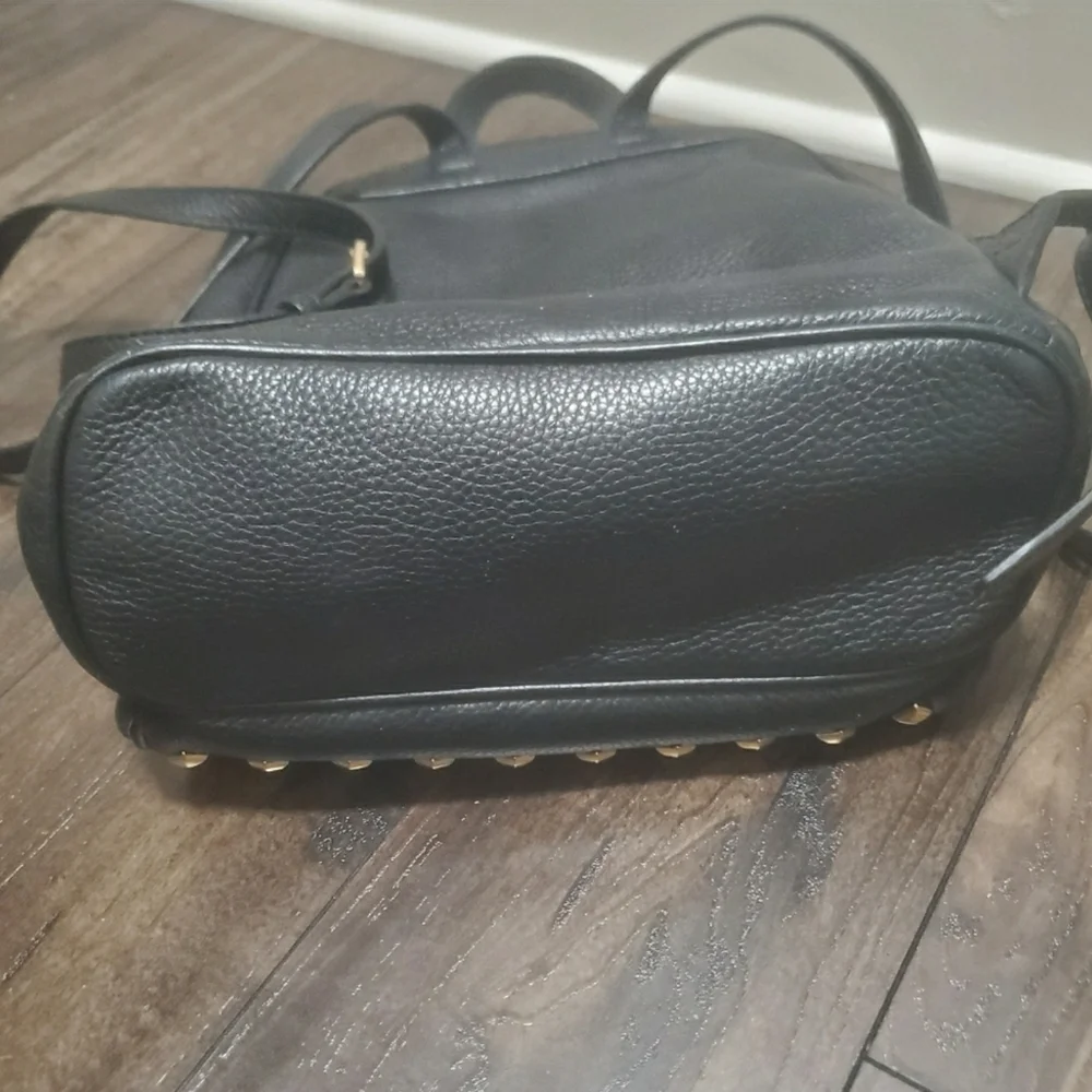 Michael Kors Medium Abbey Pebbled Leather Studded Backpack Bag